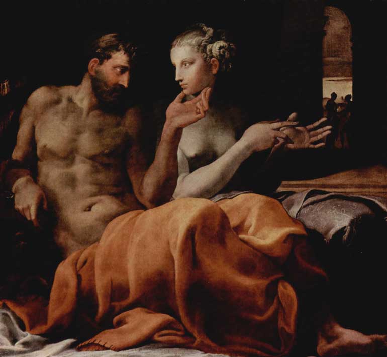 Odysseus And Penelope by Francesco Primaticcio, c.1563